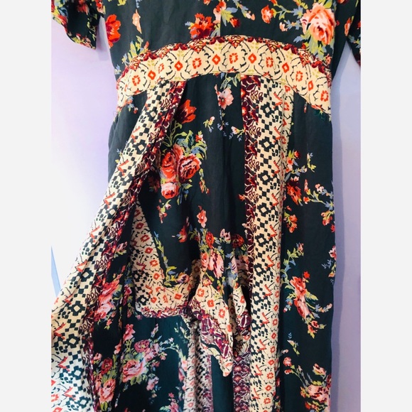 Cute ANGIE boho maxi floral skirted romper - Picture 5 of 6
